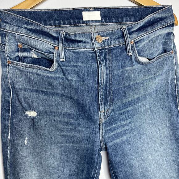 Mother The Stunner Ankle Step Fray Jeans sz 29 Helter Skelter skinny high-rise - Picture 11 of 13